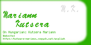 mariann kutsera business card